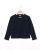 Cardigan col rond marine 100% lambswool