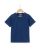 Tee shirt col rond marine 12a-14a