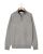 Pull col zippé gris 100% lambswool