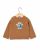 Pull col rond jacquard ourson camel 100% lambswool