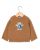 Pull col rond jacquard ourson camel 100% lambswool 3a-4a