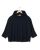 Poncho capuche marine 100% lambswool