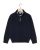 Pull col zippé marine 100% lambswool 12a-14a