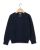 Pull col rond marine 100% lambswool