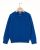 Pull col rond bleu 100% lambswool