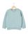 Sweat col rond molletonné bleu vert 3a-6a