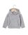 Cardigan capuche naissance laine-cachemire gris