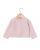 Cardigan col rond naissance laine-cachemire rose pâle