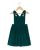 Robe tablier velours vert