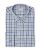 Chemise flanelle coupe ajustée col boutonné vichy bleu/gris