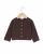 Cardigan point mousse marron 100% lambswool