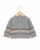 Cardigan col V jacquard gris 100% lambswool