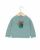 Pull col rond jacquard ourson vert d'eau 100% lambswool