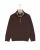 Pull col zippé marron 100% lambswool