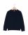 Pull col rond marine 100% lambswool